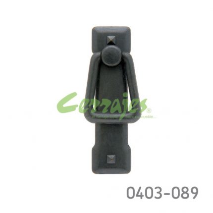 Jaladera Zamak cc 64 mm L=94 mm 3026 Z32 Pewter negro Tornillo M4x25mm