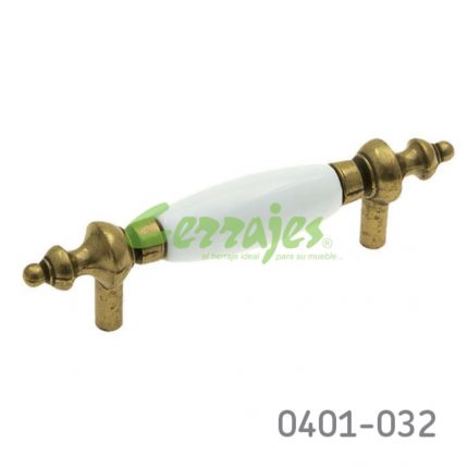 Jaladera Zamak / Cerámica cc 76 mm L=122 mm 5016 Z50 Acabado metálico con cerámica Tornillo M4x25mm