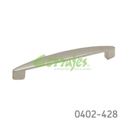 Jaladera Zamak cc 128 mm L=142 mm 4258 Z23 Niquel mate Tornillo M4x25mm