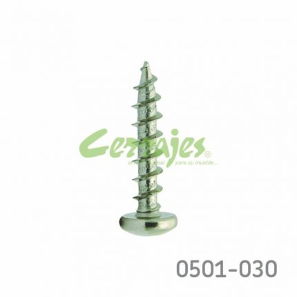 Tornillo p/corredera de extensión cabeza de pan "Gripper" #10 x1" (25,4mm) PH2 Niquelado con punta