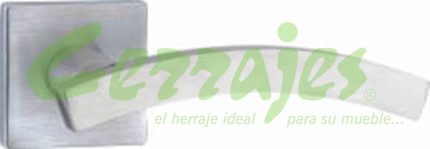 Manija d baño serie D inox base cuadrada 52x52 mm