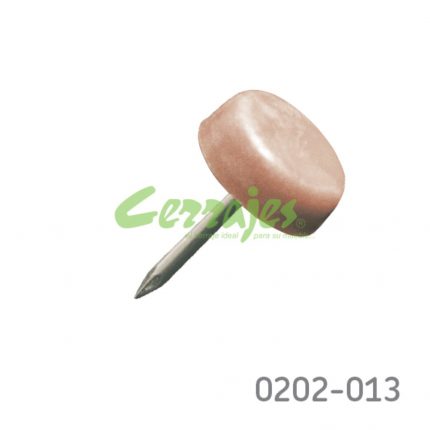 Resbalón con clavo Cerrajes plástico Ø=13,5mm H=4mm café