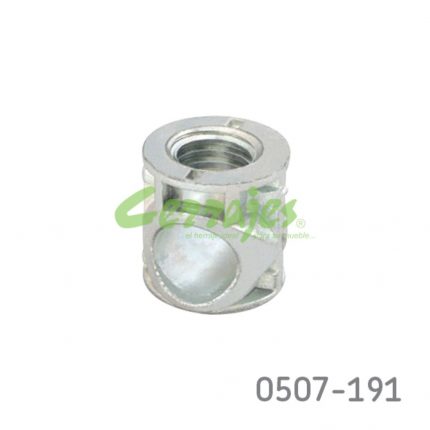 Cámara para ensamble Italiana Ferramenta "Cross Dowel" Ø=16mmH=20,5mm M10 para 24mm Zincado