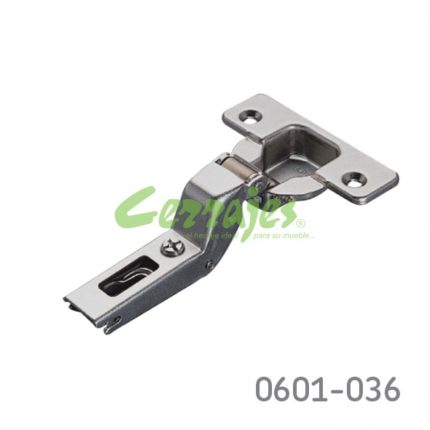 Bisagra puerta enrasada Salice S200 Ø=35mm cuello 17 48x6mm niquelada apertura automática (Push)