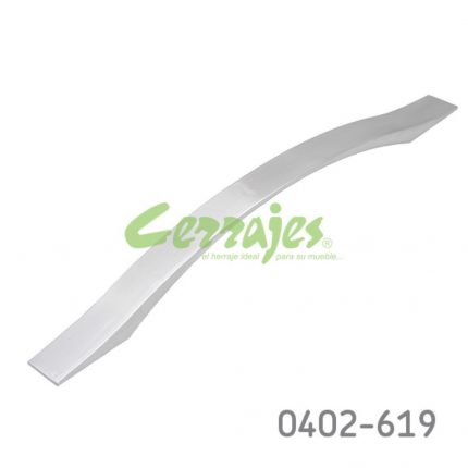 Jaladera Zamak cc 192 mm L=261 mm 4412 Z22 Niquel cepillado Tornillo M4x25mm