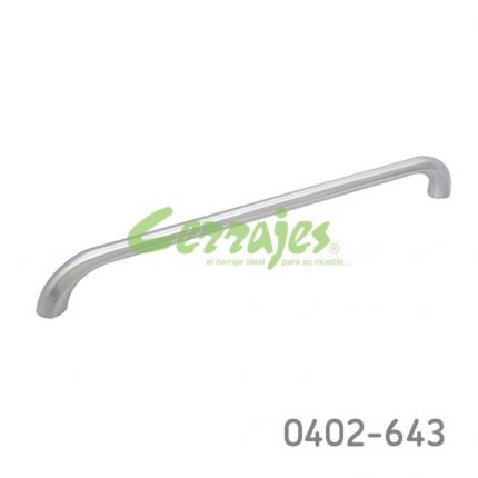 Jaladera Zamak cc 192 mm L=203 mm 4436 Z22 Niquel cepillado Tornillo M4x25mm