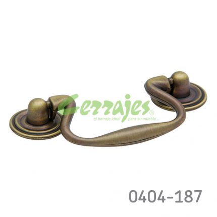 Jaladera Zamak cc 76 mm L=106 mm 2042 Z17 Latón antiguo obscuro Tornillo #8 - 32x1"