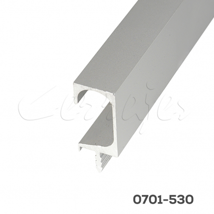 Jaladera de embutir a canto C H=35 mm L=3m Aluminio anodizado natural mate