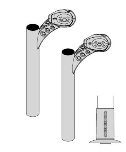 Patas galatea d 60 h 690 mm tipo b 2pz alum