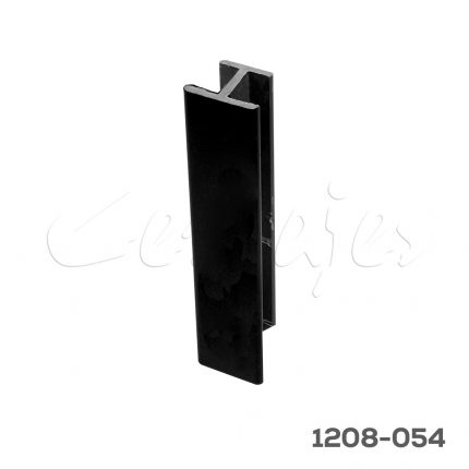 Conector recto para zoclo H=150 mm negro mate