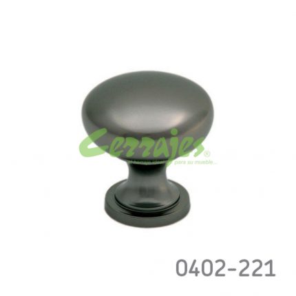 Botón Zamak Ø=30 mm 4240 Z37 Niquel negro mate Tornillo #8-32X1"