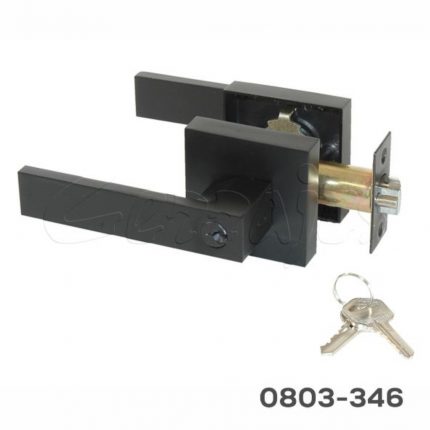 Manija tubular de recámara/entrada Modelo Almara llave estándar/mariposa Negro mate