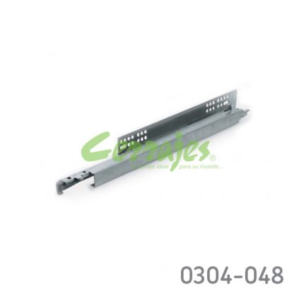 Corredera bajo montaje Salice "Futura" L=400mm Zincada Extensión total Apertura automática (Push)