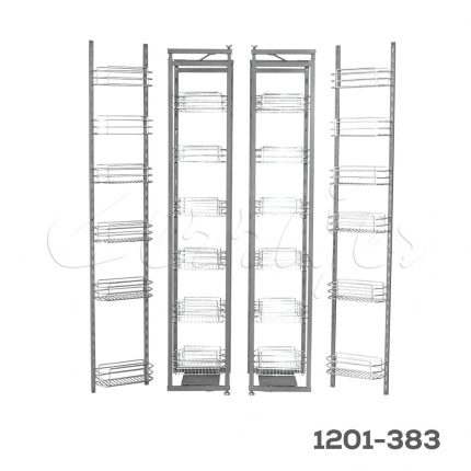 Despensa doble Cerrajes W=900 mm H=1845 a 2190mm alambre varilla redonda cromado