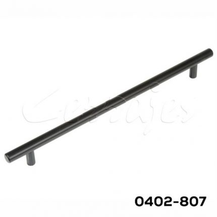 Jaladera barra hueca Acero Inoxidable cc 192 mm L=252 mm 4472 I91 Negro mate Tornillo #8 - 32x1"