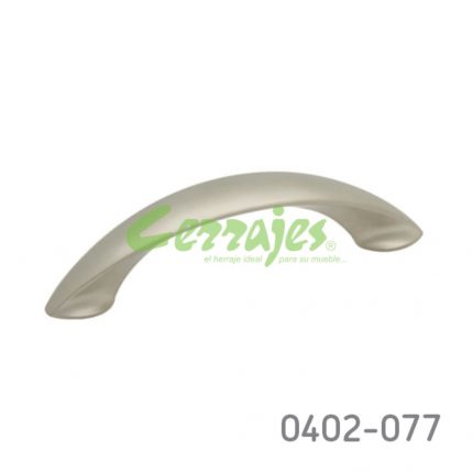 Jaladera Zamak cc 96 mm L=122 mm 4065 Z23 Niquel mate Tornillo #8 - 32X1"