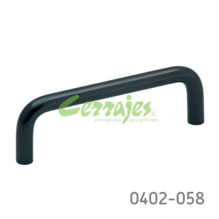 Jaladera Latón cc 88 mm L=96 mm 4021 L24 Niquel negro Tornillo #8 - 32X1"