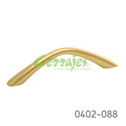 Jaladera Latón cc 96 mm L=117 mm 4091 L15 Latón pulido Tornillo #8 - 32X1"