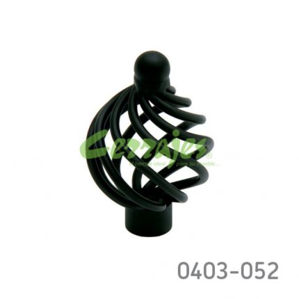 Botón Hierro (Acero) L=38 mm 3034 H91 Negro mate Tornillo #8-32X1"