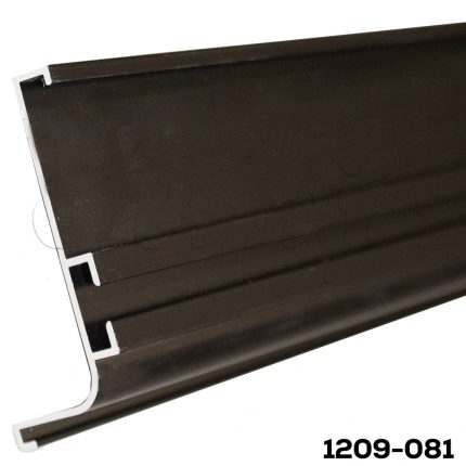 Perfil horizontal sencillo Cerrajes "Gola" L=3 m H=57mm Aluminio Anodizado Negro mate