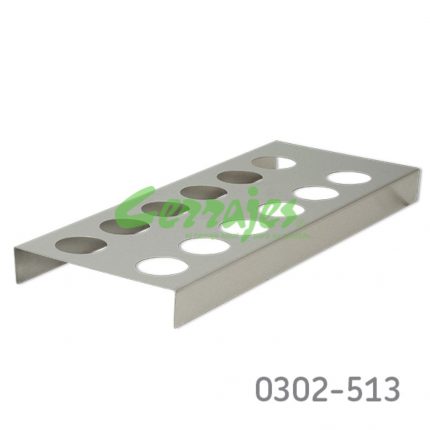 Base para 12 especieros Inox  Ø=50 200x500 mm (s/especieros)