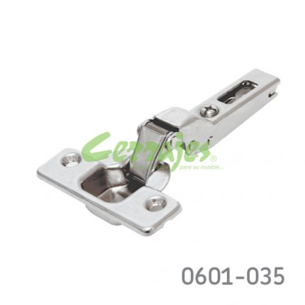 Bisagra semi-sobrepuesta Salice S200 Ø=35mm cuello 09 48x6mm niquelada apertura automática (Push)