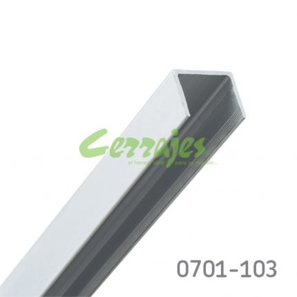 Perfil embellecedor "Eleganzza" para 16 mm L=3,60m Aluminio anodizado natural mate