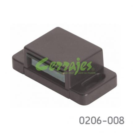 Broche magnético para una puerta Cerrajes Plástico café L=40mm con contra y tornillos