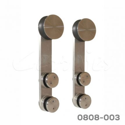 Corredizo colgante inoxidable 304 para puerta de cristal L=2 m rodamiento sencillo