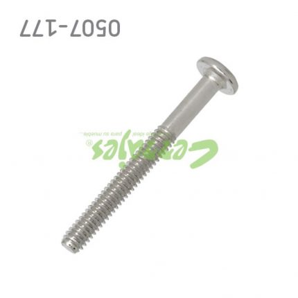 Tornillo conector cabeza plana Ø=1/4"L=60mm 20 hilos por pulgada Hex.4mm(Allen) Niquelado con punta