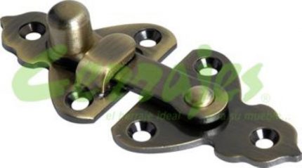 Pasador aldaba 100 mm largo latón antiguo