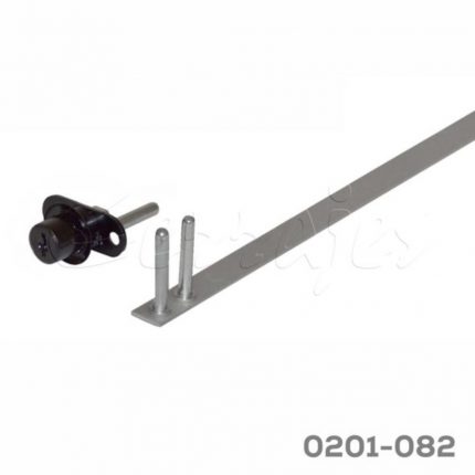 Cerradura para archivero 3 cajones Instalación frontal Cerrajes L=600mm negra