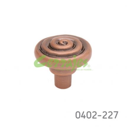 Botón Zamak Ø=31 mm 4237 Z02 Bronce cobrizado Tornillo #8-32X1"