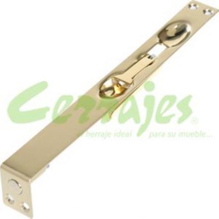 Pasador de embutir con gancho de 203 mm dorado mate
