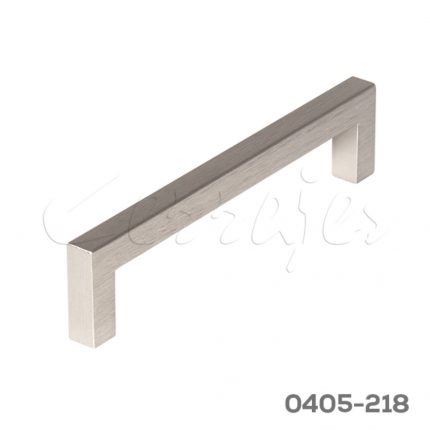 Jaladera Square Aluminio cc 128 mm L=138 mm 4700 Z22 Niquel cepillado Tornillo M4x25mm