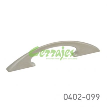 Jaladera Zamak cc 64 mm L=90 mm 4095 Z23 Niquel mate Tornillo #8 - 32X1"