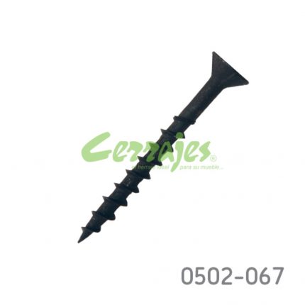 Tornillo para unión de madera cabeza plana "Sinker" #8 x1-1/4" (31,75 mm) PH2 Negro con punta