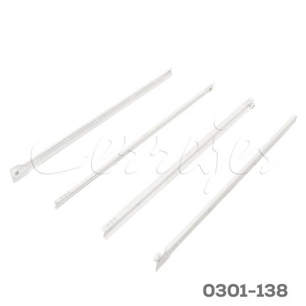 Corredera Cerrajes "Eco" L=550mm pintura epóxica blanca Extensión parcial