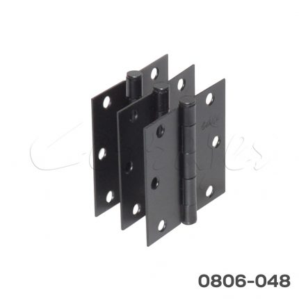 Bisagra de libro negra 76x76x1.6 mm (3''x3''), caja con 3 bisagras