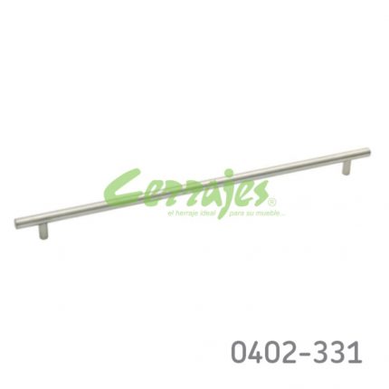 Jaladera Aluminio cc 381 mm L=444 mm 4046 A14 Niquel cepillado Tornillo M4x25mm