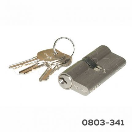 Cilindro de latón Llave/Llave L=70 mm Niquel Cepillado con llave estándar