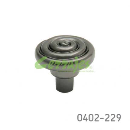 Botón Zamak Ø=31 mm 4237 Z37 Niquel negro mate Tornillo #8-32X1"