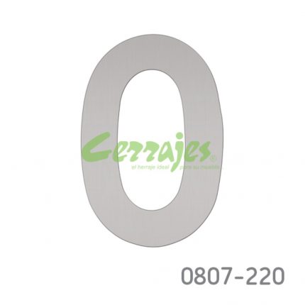 Número 0 metálico de 200 mm inoxidable