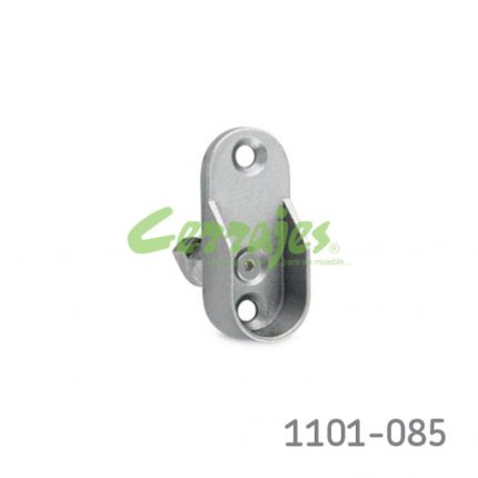 Brida para tubo oval sobre sistema "Lusso" niquelada