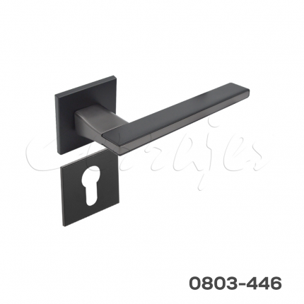 Manija Modelo Gatsby Zamak Negro mate para mecanismo magnético rosetón cuadrado de 5mm