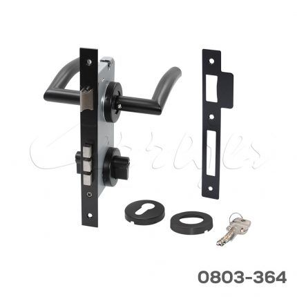 Manija de entrada, "Donati" mecanismo 85x60mm, negro mate