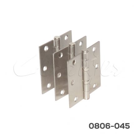 Bisagra de libro satinada 76x76x2 mm (3''x3'') con 2 baleros, caja con 3 bisagras