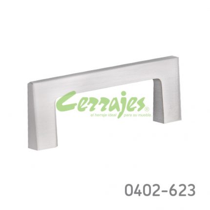 Jaladera Zamak cc 64 mm L=74 mm 4416 Z22 Niquel cepillado Tornillo M4x25mm