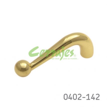 Jaladera Latón cc 64 mm L=78 mm 4128 L15 Latón pulido Tornillo #8 - 32X1"