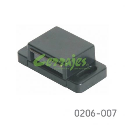 Broche magnético para una puerta Cerrajes Plástico negro L=40mm con contra y tornillos